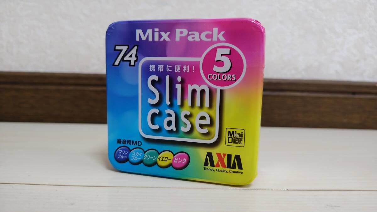 日本製★未使用/未開封品☆AXIA MDディスク 74分 5枚組 MD SLA MIX 74×5P C WALKMAN カセットテープ 録音/音楽/宅録 土日祝も発送可◎