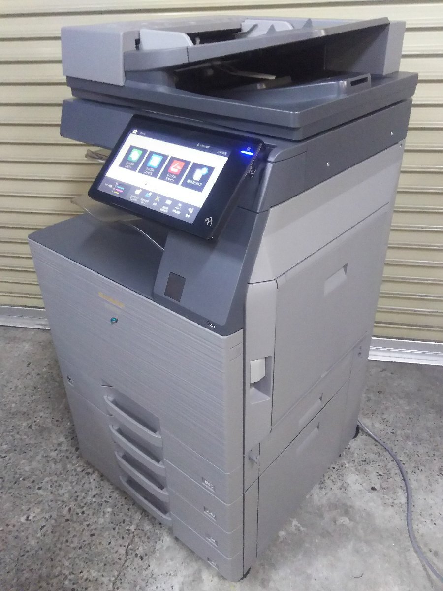 中古 A3フルカラー複合機 2023年製☆カウンター 23307枚【SHARP BP-60C26】(コピーFAXプリンタースキャナ)4段 無線LAN