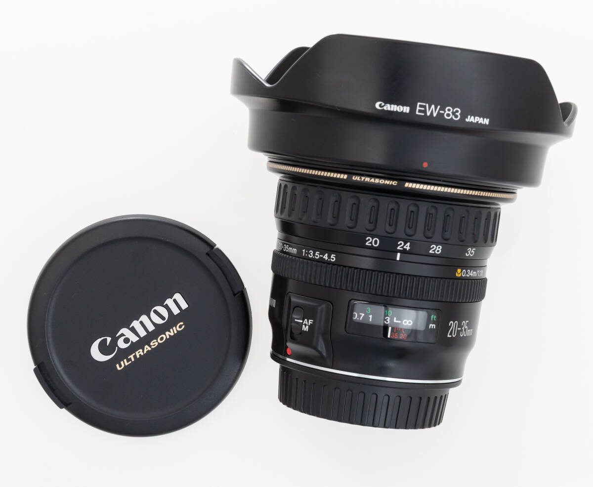 Canon EF 20-35mm 3.5-4.5 EW-83 純正フード付き キヤノン 超広角ズーム マクロ