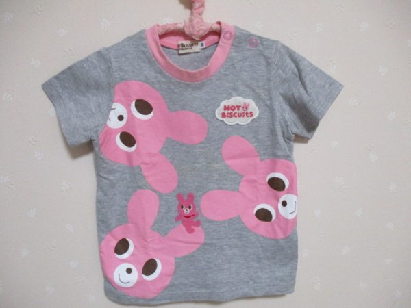 Ω ミキハウス Ω ★ 可愛い半袖Tシャツ　グレー★90cm 60518