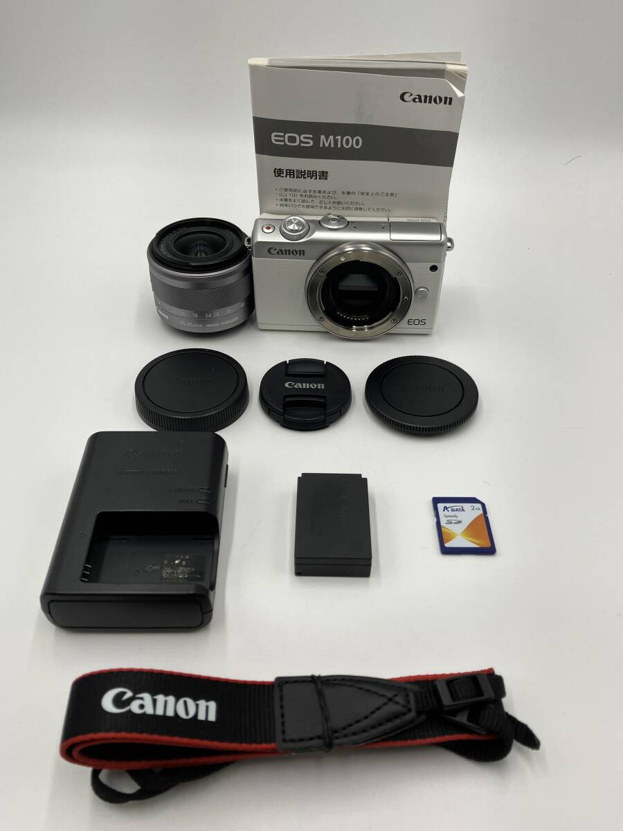 【動作確認済】Canon EOS M100 EF-M15-45mm IS STM レンズキット