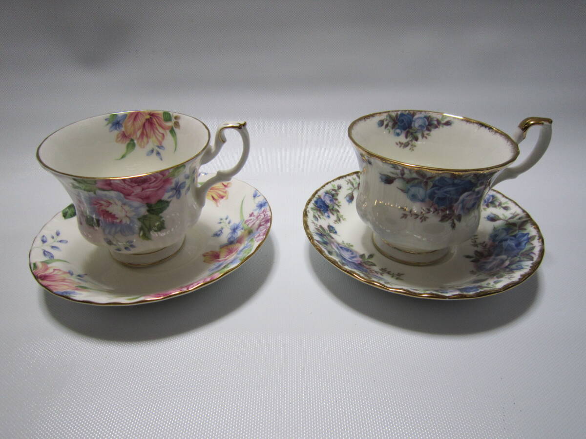 未使用保管品　ROYAL ALBERT/ムーンライトローズ・1987/ベアトリス・1994　カップ＆ソーサー
