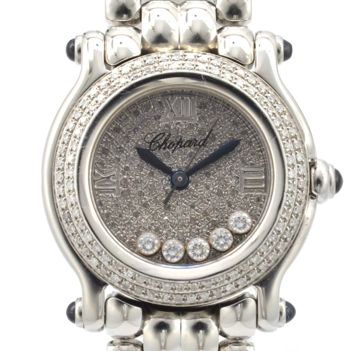 稼働品 A49-12309430A CHOPARDショパール ハッピースポーツ SS クォーツ レディース腕時計