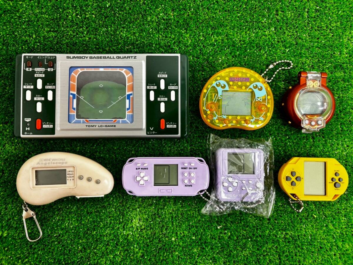 T0522A 携帯 ゲーム機 7点 まとめ セット ログポーズ キョロちゃん エンジェルスコープ ピコピピゲームポッケ スリムボーイ ミニゲーム機