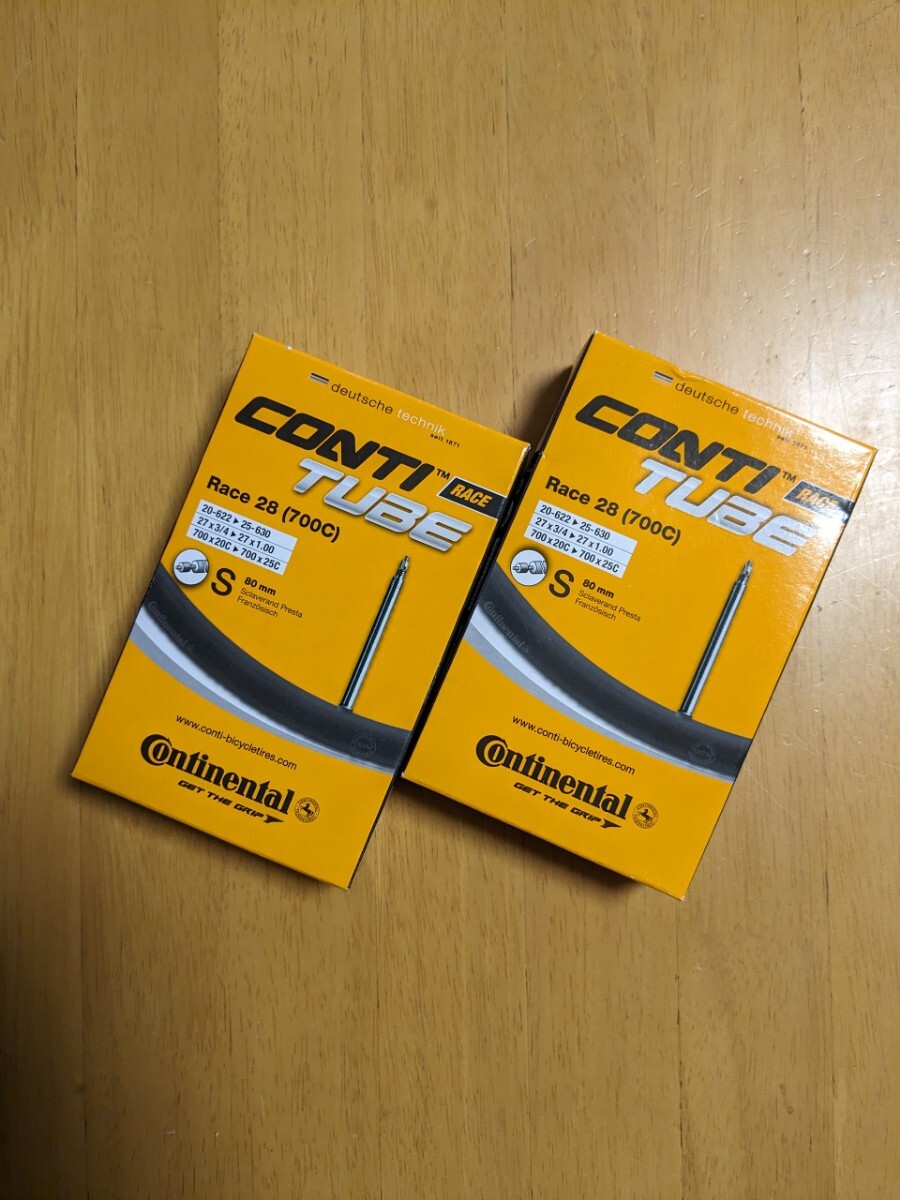 ２本セット コンチネンタル Continental チューブ Race 28 700×20-25C 仏式 80mm