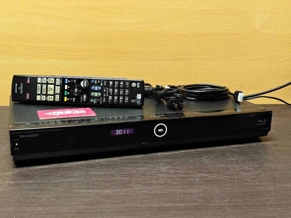 シャープ BD-W515　HDD/DVD/レコーダー　２番組同時録画　HDD 500GB　リモコン HDMI B-CASカード付き 動作品 2013年製 8146