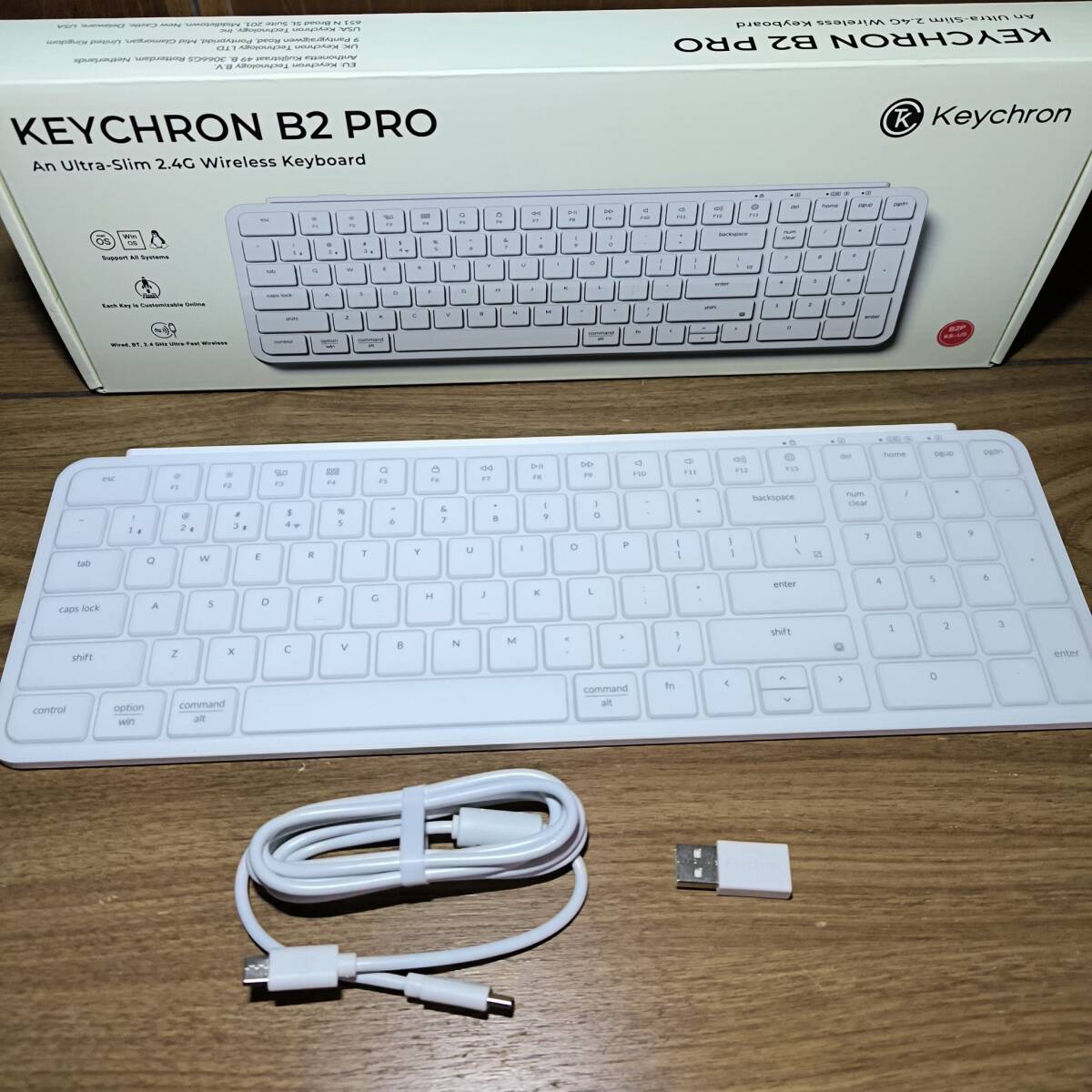 Keychron B2 Pro ウルトラスリム ワイヤレスキーボード キークロン B2P-K8-US