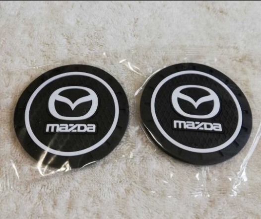 ★MAZDA ノンスリップ コースター★検） MAZDA3 デミオ ロードスター NB NC ND RX-7 FD3S RX-8 CX-3 CX-5 CX-7 アテンザ アクセラ JDM USDM