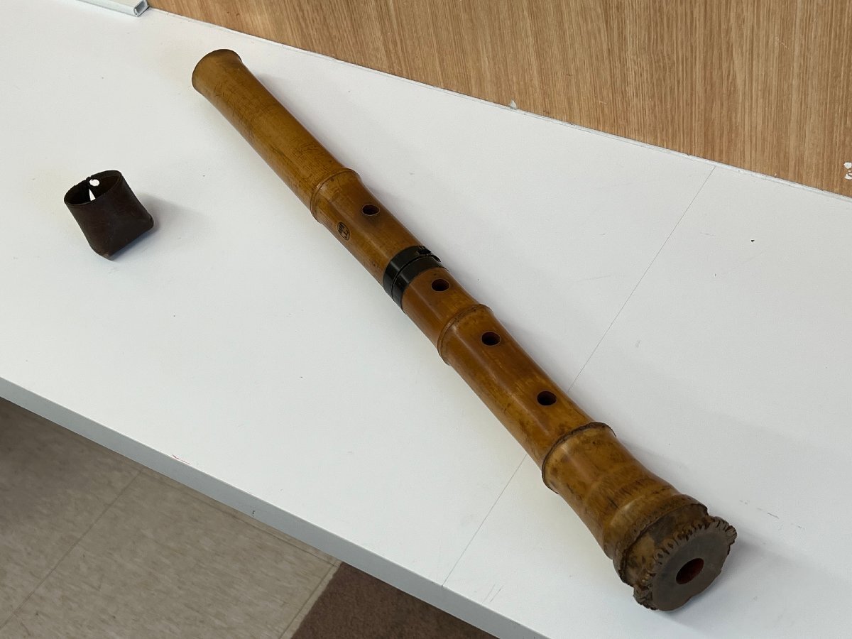 ☆明山 尺八 和楽器 伝統楽器 現状渡し　しゃくはち　中古経年保管品