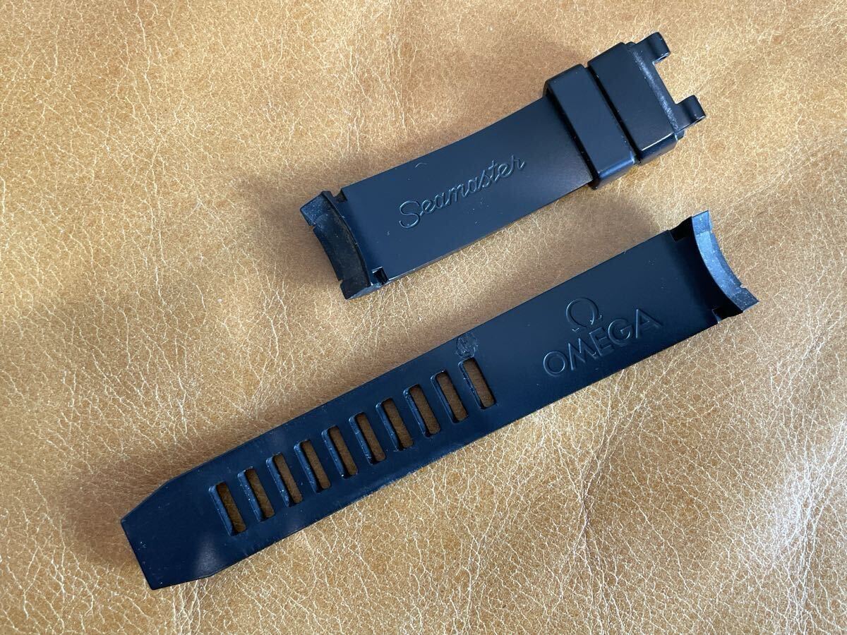 美品 希少 オメガ シーマスター ラバーベルト 22mm プラネットオーシャン用 OMEGA Seamaster PLANET OCEAN 2900.50 2208.50 新品遊環2コ付