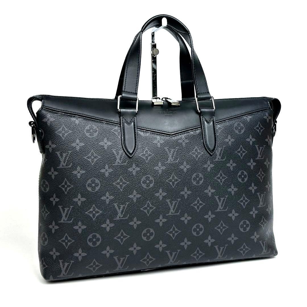 【極美品】LOUIS VUITTON ルイヴィトン エクスプローラー モノグラム エクリプス M40566 ビジネスバッグ ブリーフケース 書類鞄 レザー 黒