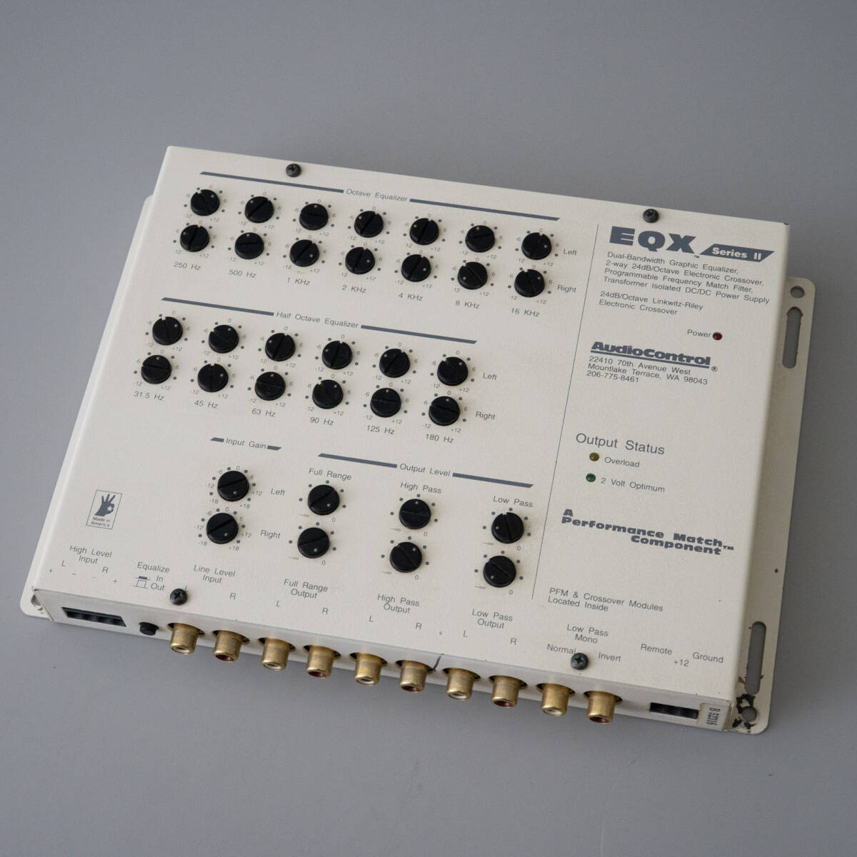 AudioControl EQX SeriesⅡオーディオコントロール グラフィックイコライザー