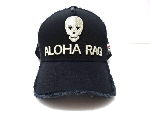 YOSHINORI KOTAKE CAP / ヨシノリコタケ メッシュキャップ ALOHA RAG別注 スカル刺繍 444シールドロゴ 帽子 メンズ レディース