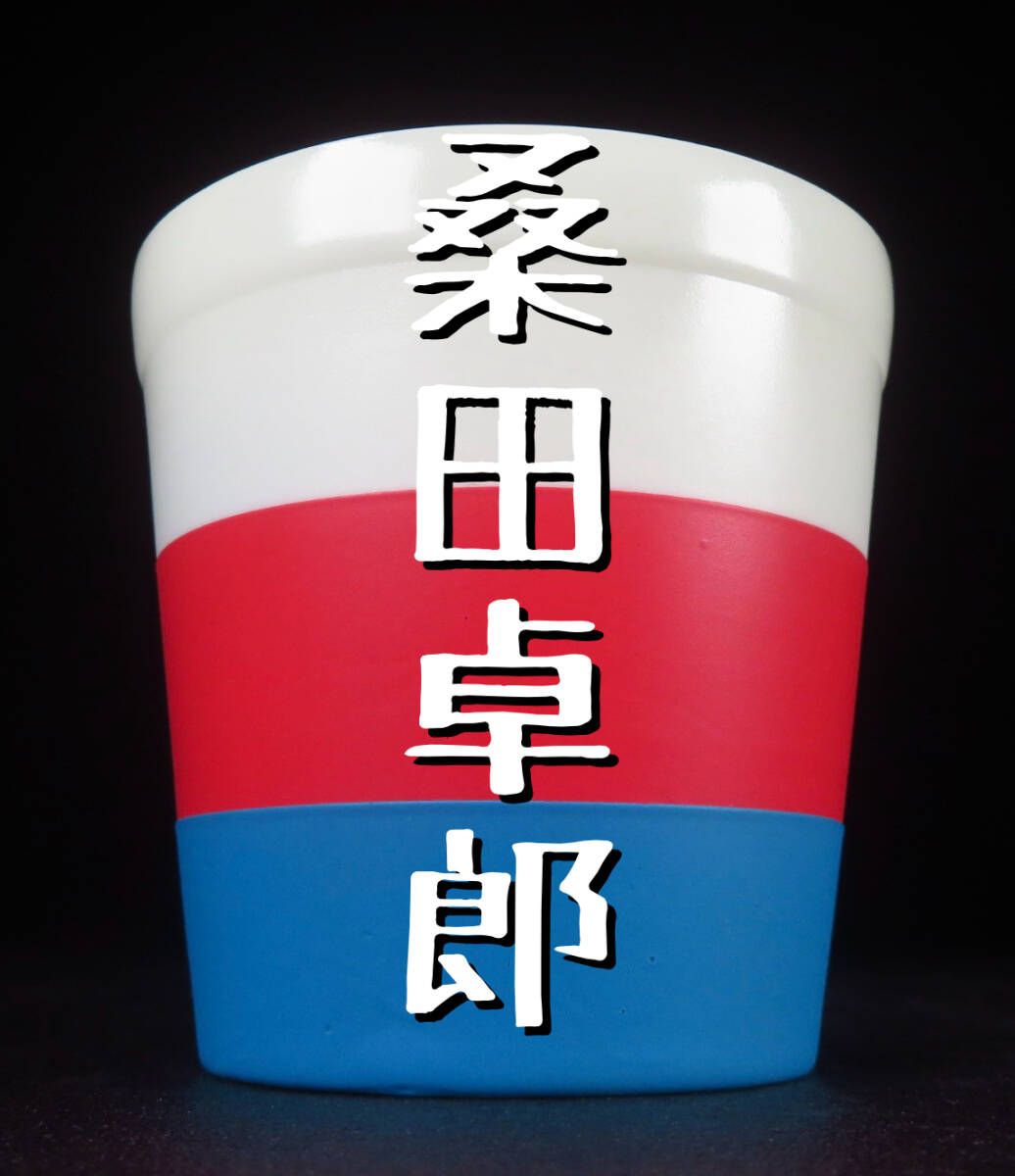 【SAKURAYA】現代の世界的人気作家【彩色 湯呑/ 桑田卓郎 】コップ 茶道具 現代アート 作家 共箱 骨董品 古美術品 高さ8cm