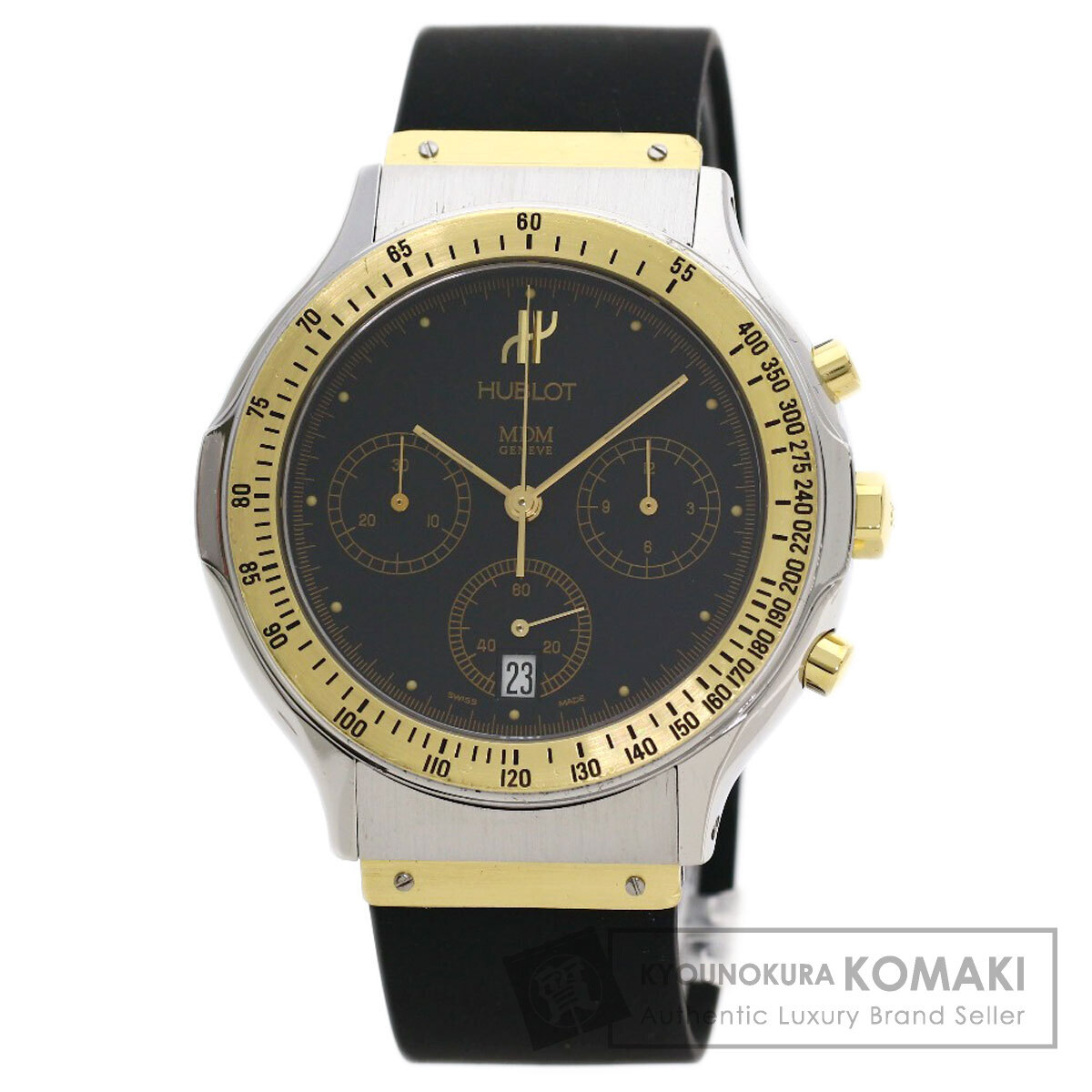 HUBLOT ウブロ 1621.2 MDM 腕時計 ステンレススチール ラバー K18YG メンズ 中古