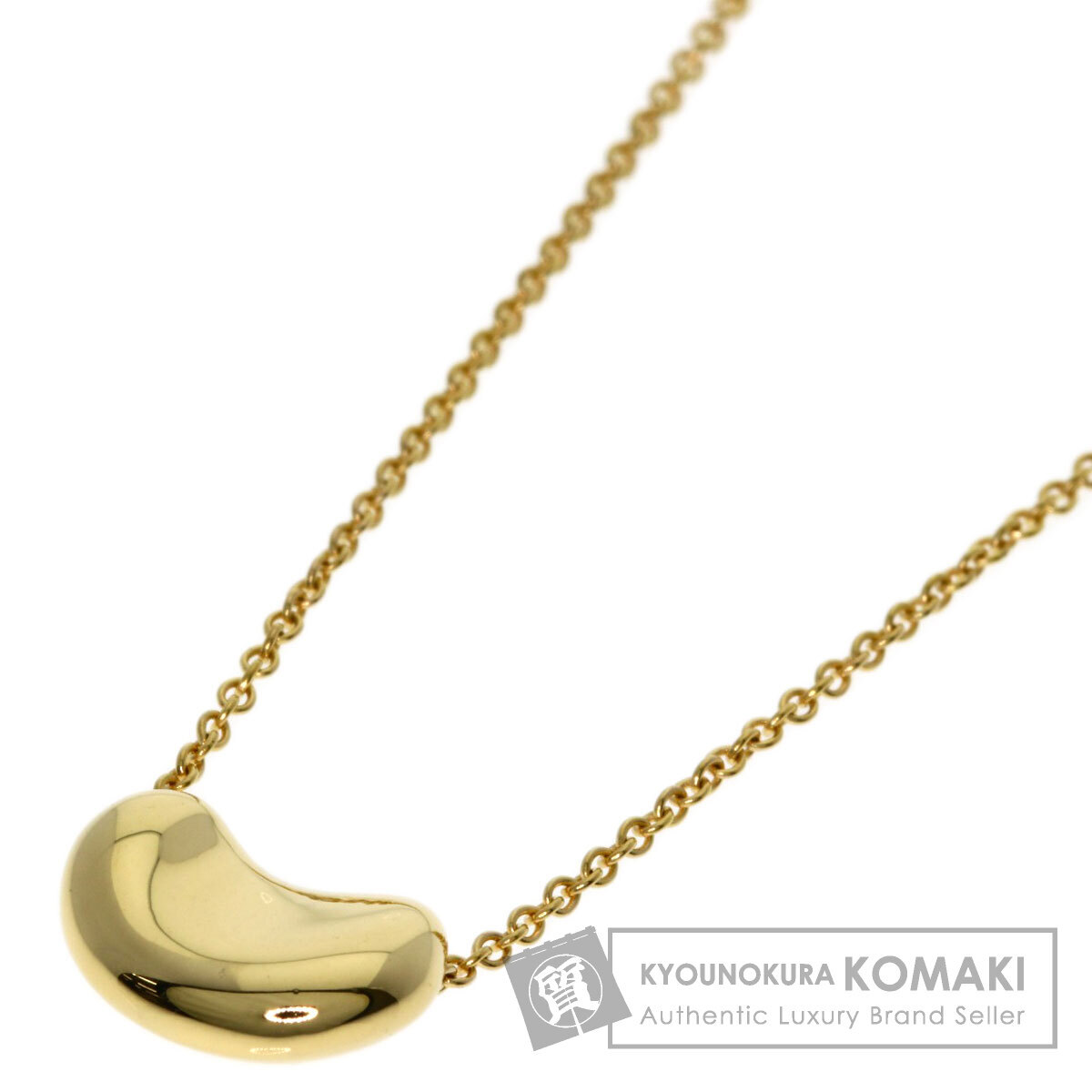 TIFFANY&Co. ティファニー ビーン ネックレス K18イエローゴールド レディース 中古