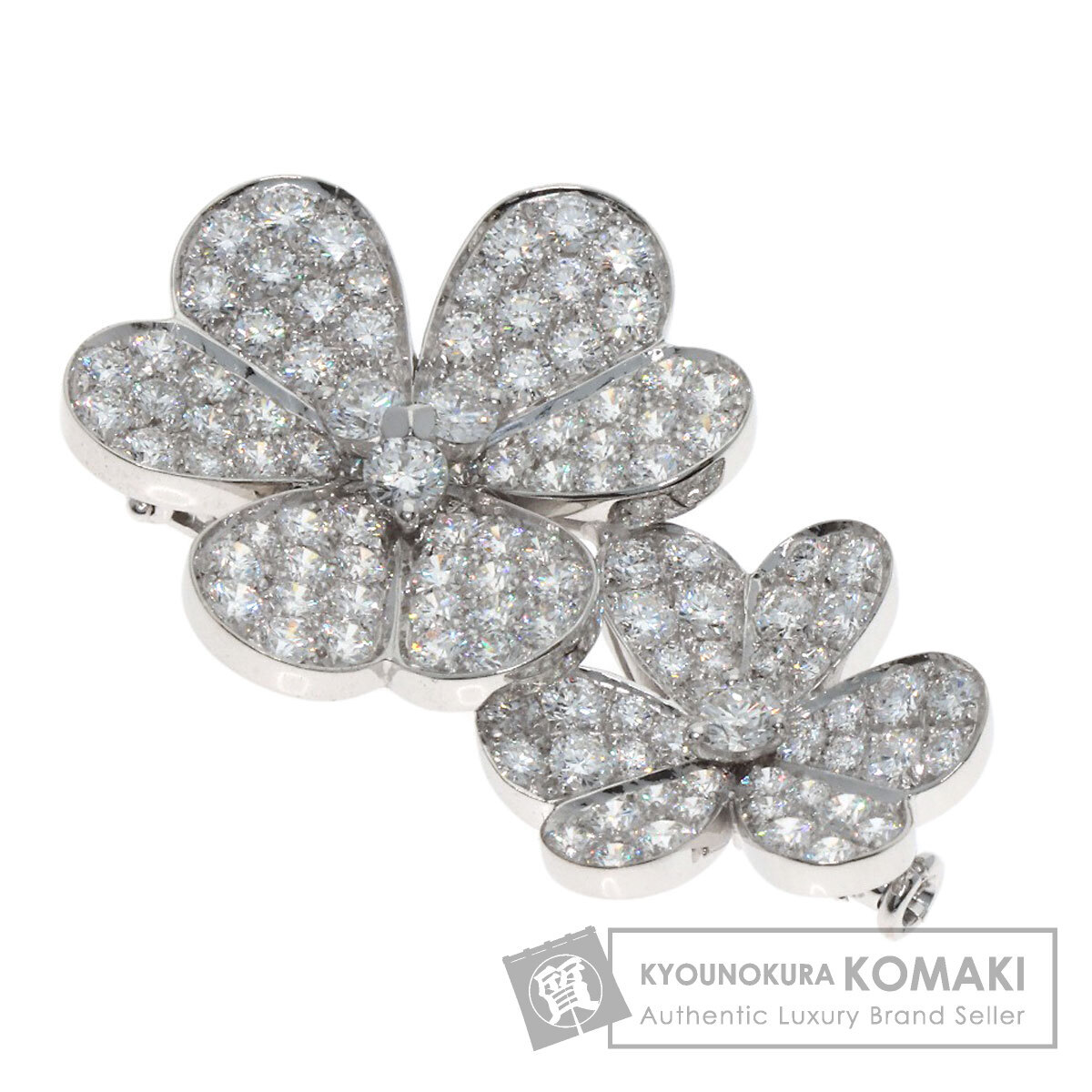 Van Cleef & Arpels ヴァンクリーフ＆アーペル フリヴォル ダイヤモンド ブローチ K18ホワイトゴールド レディース 中古