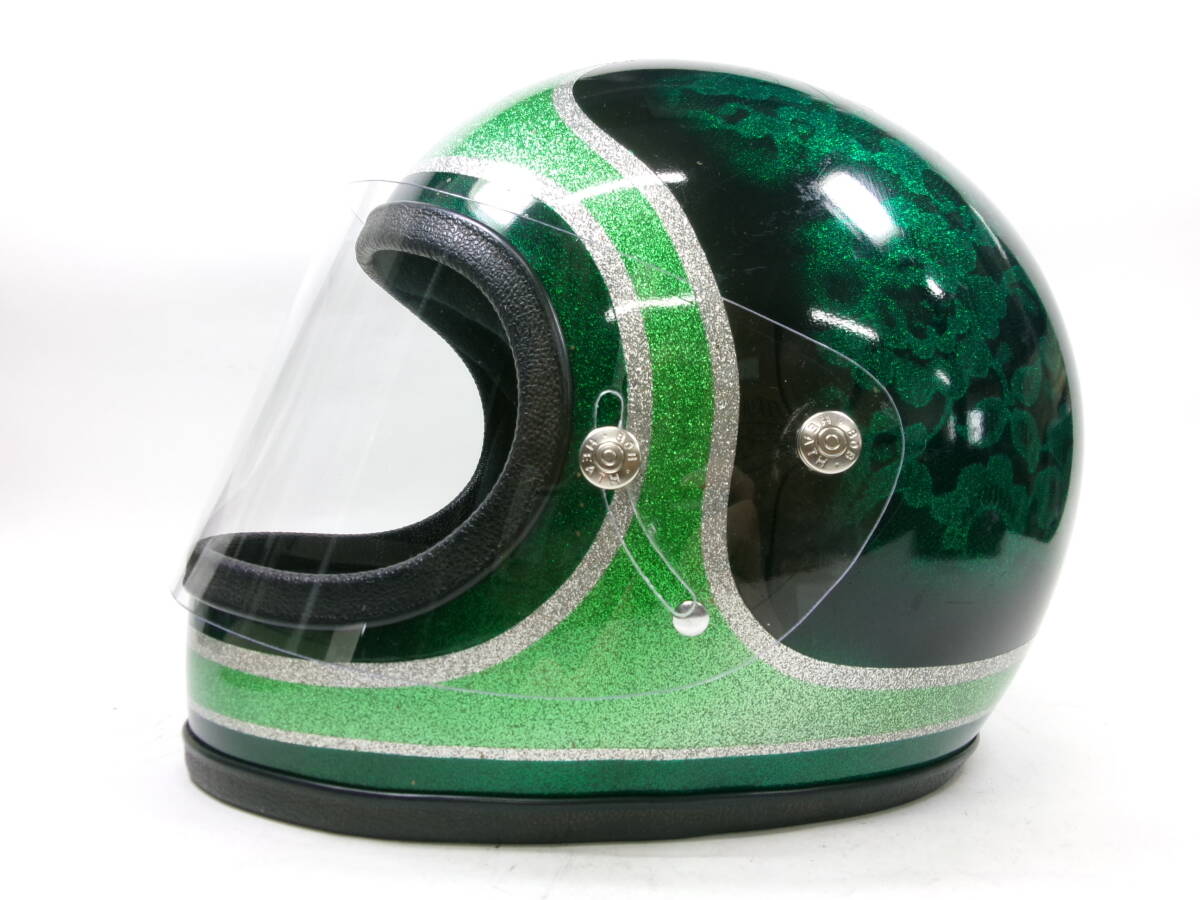 Sシェル! 70s T&C MFG フルフェイスヘルメット 目深加工済み M 新品クリアシールド付! ★ NJL FURY 500 アーサーフルマー AF50 BELL STAR