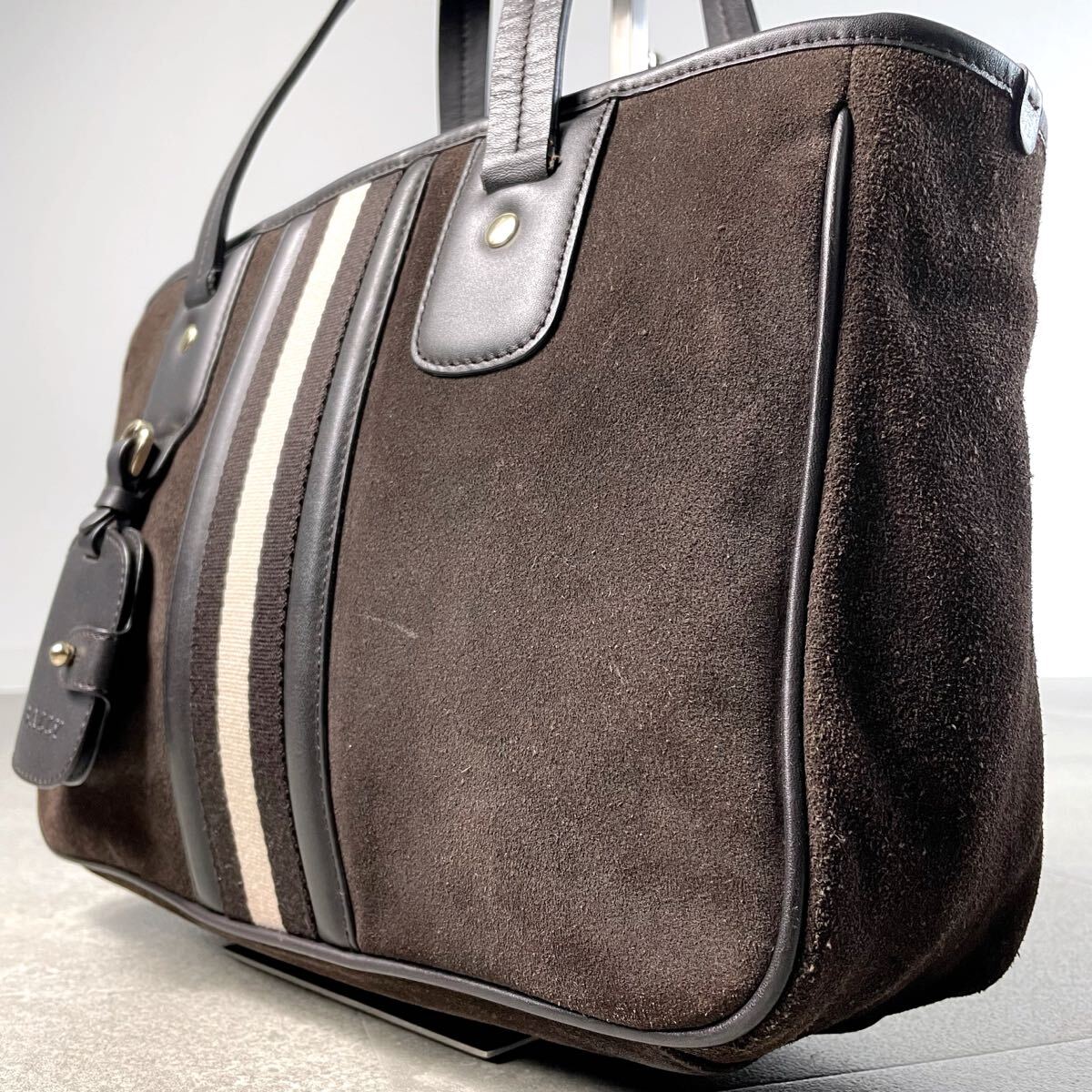 入手困難/極美品◎ Bally バリー トートバッグ スエード　ハンドバック トレインスポッティング　ビジネス レザー　メンズ ブラウン　茶　