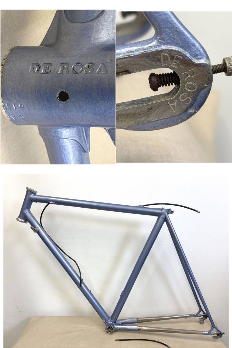 D-506/DE ROSA ロードバイク フレーム + Campagnolo Chorusパーツ(BB,ヘッドパーツ)/現状品/デローザ カンパニョーロ コーラス パーツ 部品