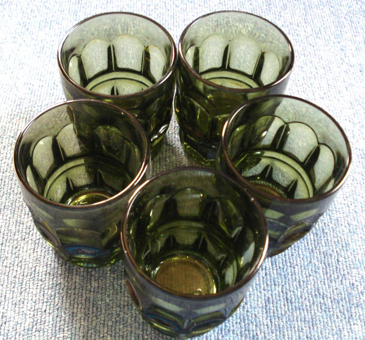 中古 長期保管品 Noritake ヤングカラーシリーズ グリーン グラス　ジャンク扱い