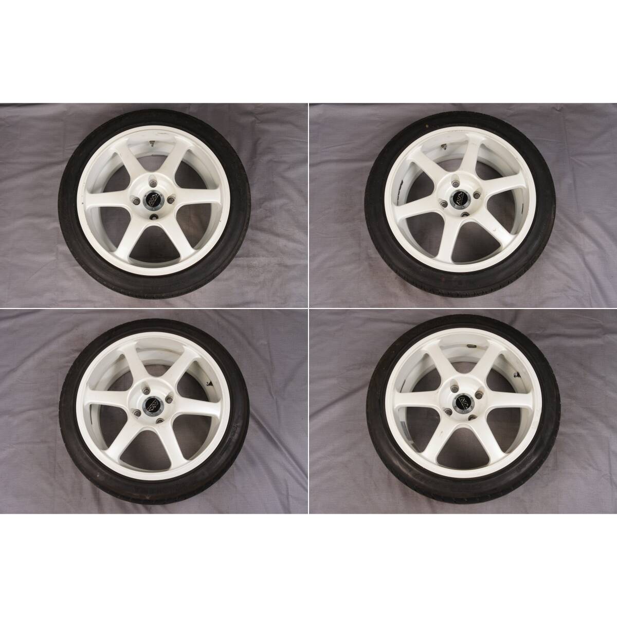 4本セット AVS アルミホイール 17インチ 8J +35 PCD114.3 4H ハブ径73mm タイヤおまけ @21095s