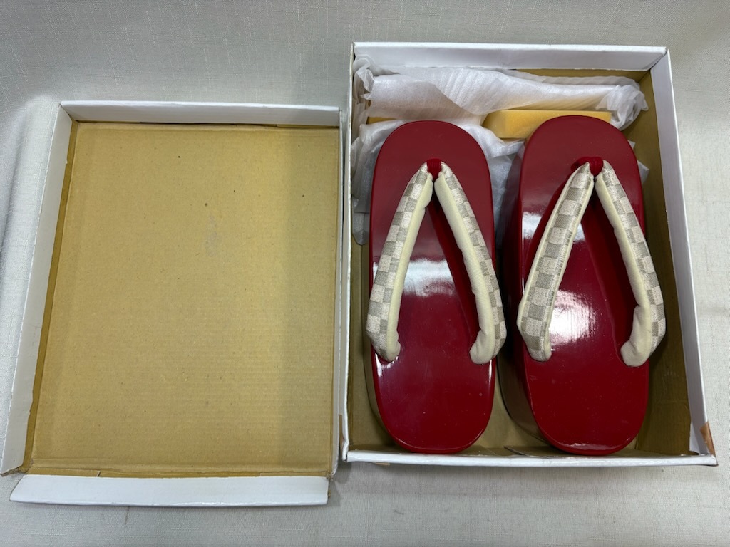 こっぽり ぽっこり 下駄 草履 23.5cm 鶴