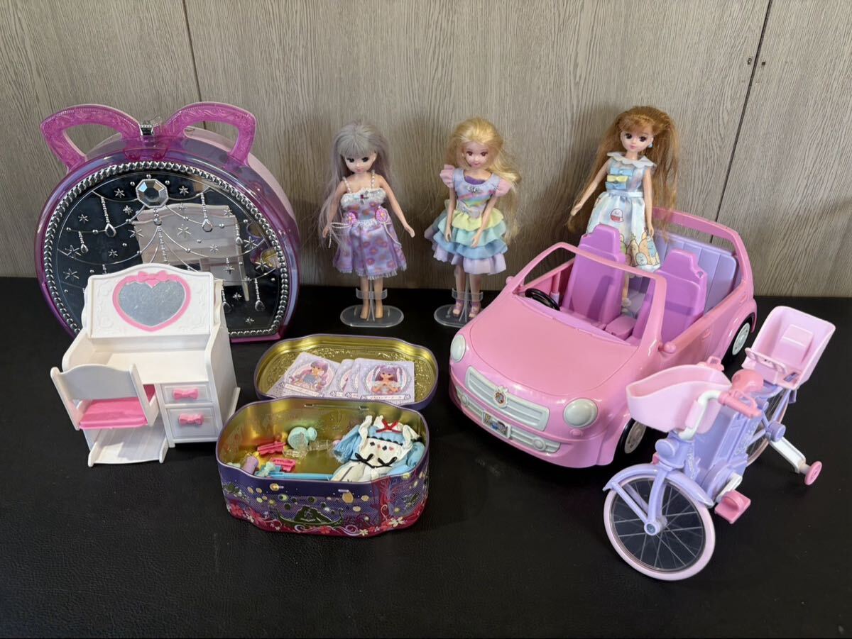 まとめ☆リカちゃん ゆめいろリカちゃん ひまりちゃん ファミリーカー 電動じてんしゃ ヘアメイクバッグ すみっコぐらし ドレス 家具 大量