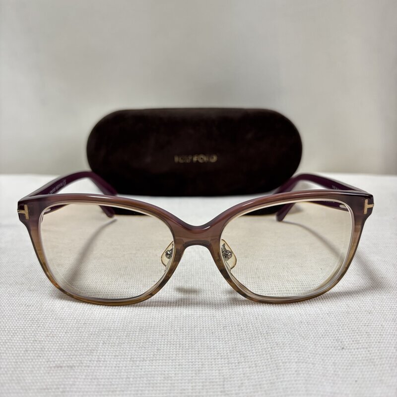 TOM FORD トムフォード TF4233 083 5516 140 めがね パープル系 ピンク ブラウン 度入り IW605AAE03TMF