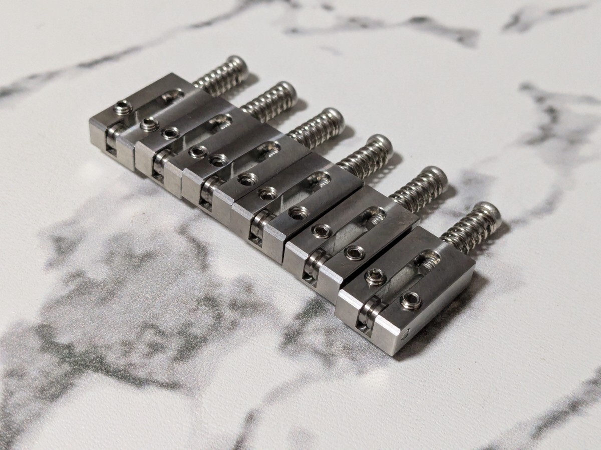 ステンレス　ローラー　サドル ×6　SET ギター用　10.8 