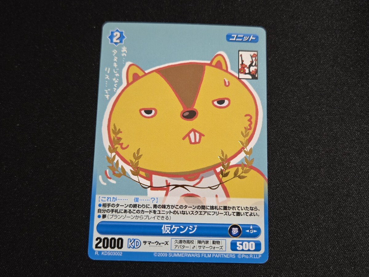 希少 プロジェクトレヴォリューション TCG カード サマーウォーズ KDS03002 R 仮ケンジ 金箔押し