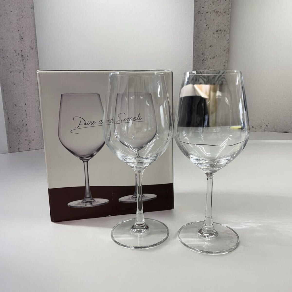 【未使用保管品】 東洋佐々木ガラス / クリスタルワイングラス / Crystal wine glass / 590ml 2pieces / ワイングラス / ペア / クリスタル
