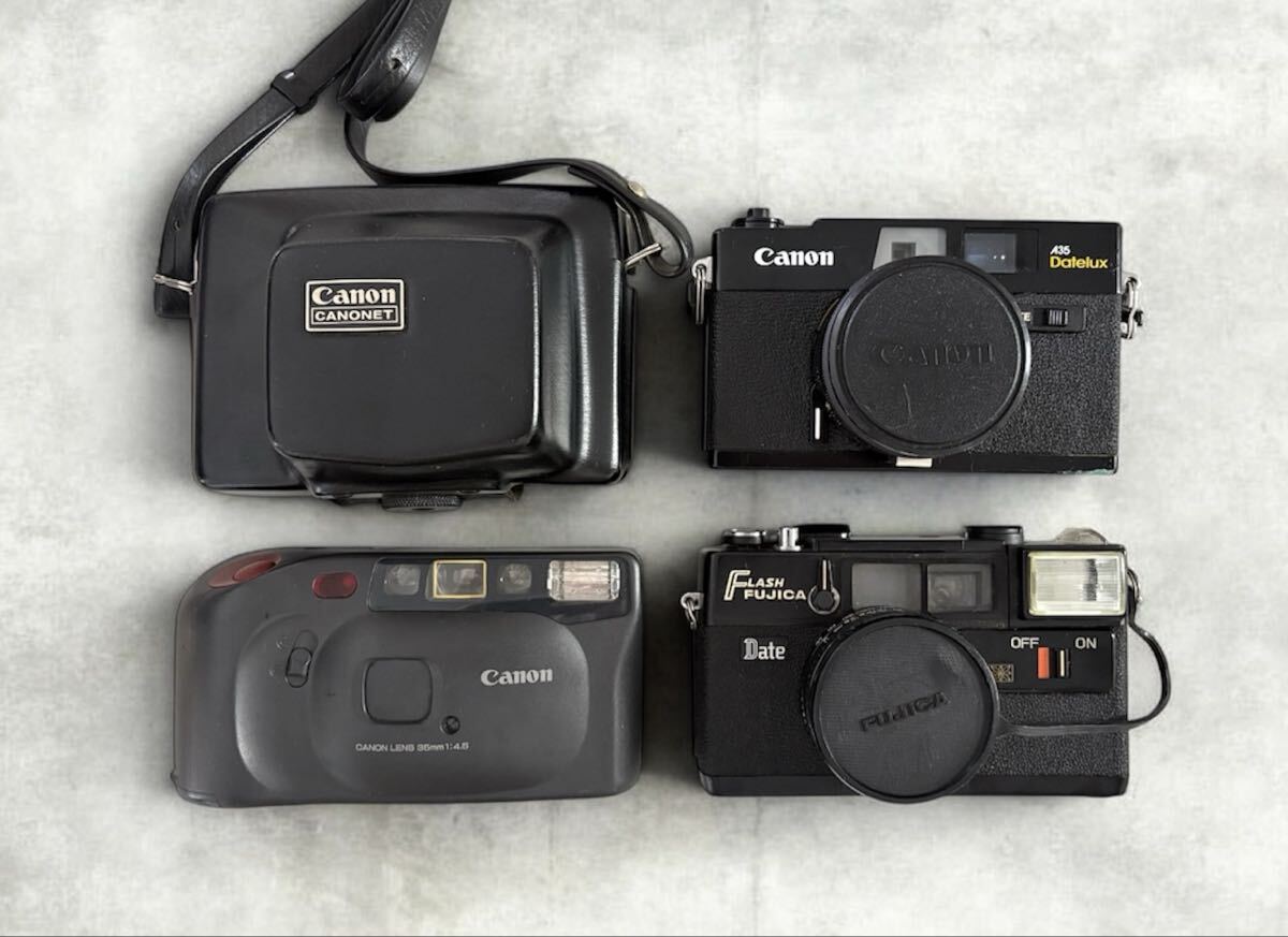 【ジャンク品】 Canon / キャノン / FUJI / 富士 / A35 Datelux / Autoboy / Flash Fujica Date / 4点まとめ / フィルムカメラ