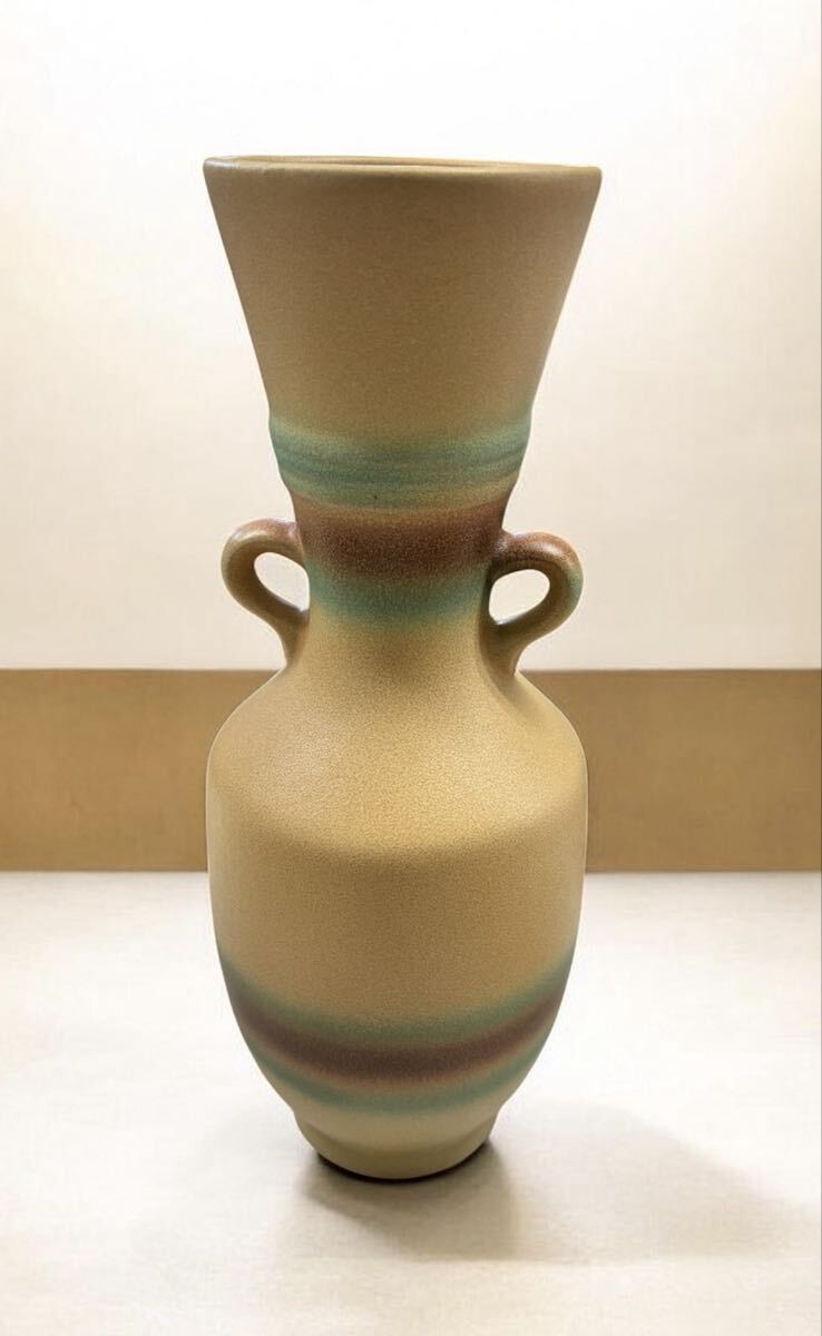 京陶器 萬珠堂 花瓶 花器 共箱付き 陶器 インテリア 茶道 華道 フラワーベース 一輪挿し