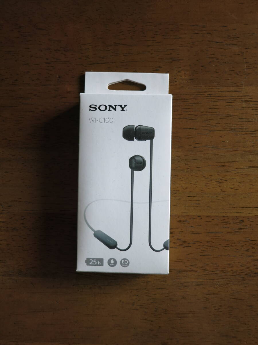 SONY WI-C100 ブラック／動作良好／付属品あり / 送料込み価格　ワイヤレスステレオヘッドフォンセット