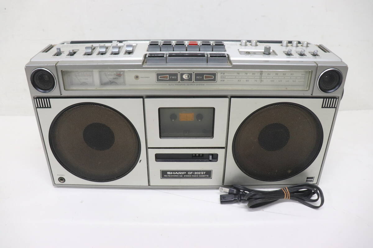 ◎B051◎12◎昭和レトロ SHARP シャープ ザ・サーチャー GF-202ST ラジカセ 通電確認済み ジャンク品