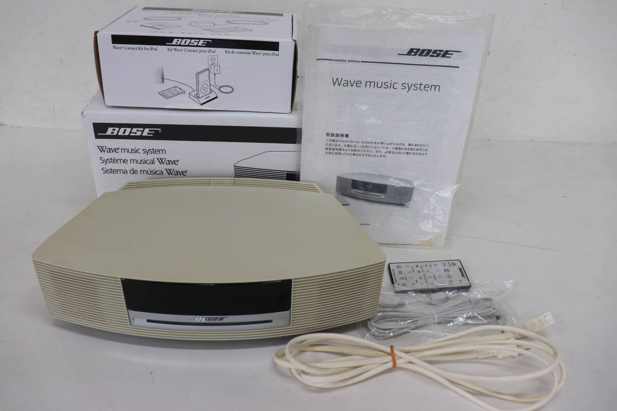 ◎B060◎12◎箱、取扱説明書、iPodDock 付き BOSE ボーズ Wave music system AWRCCC CDプレーヤー 動作確認済み