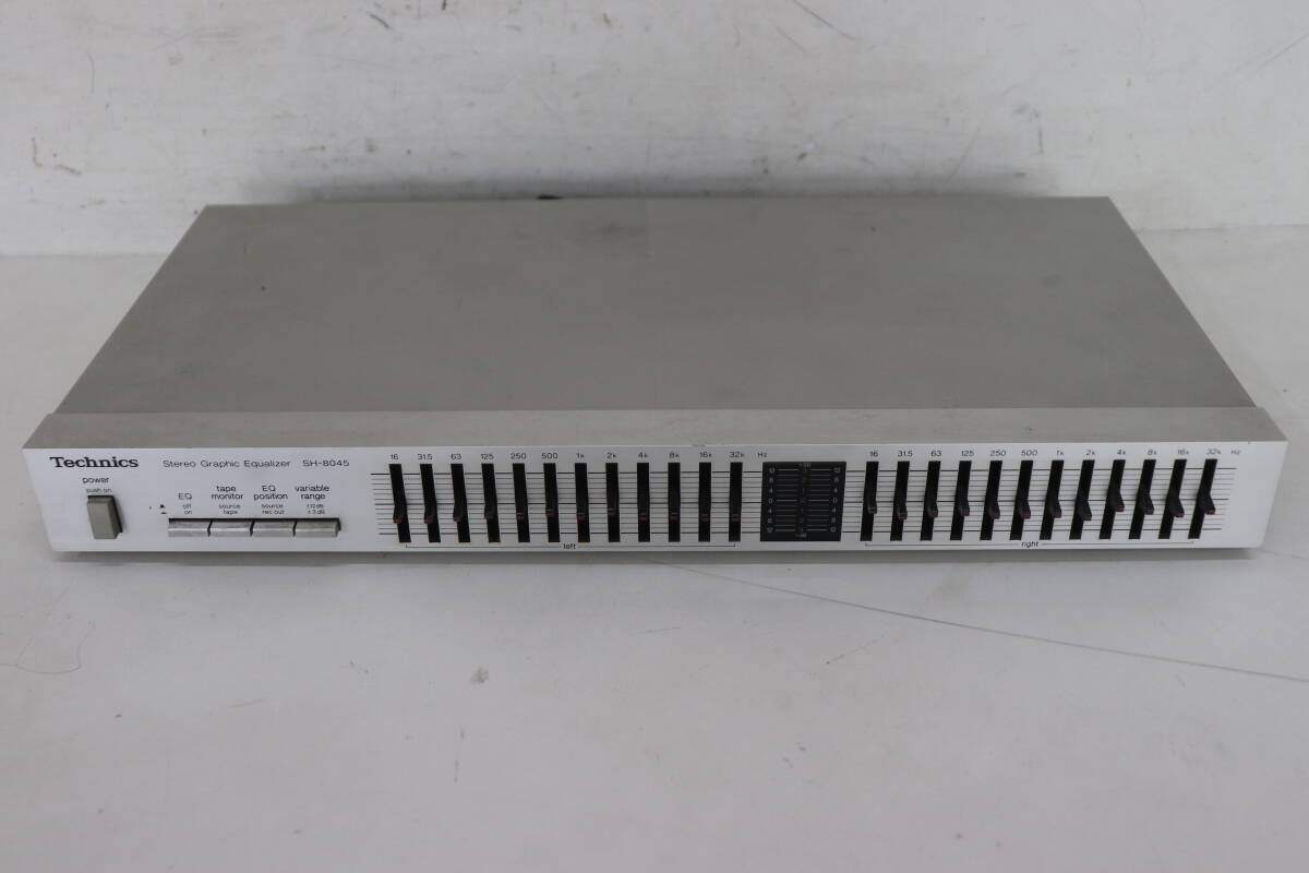 ◎B055◎10◎Technics テクニクス SH-8045 イコライザー Stereo Graphic Equalizer 通電確認済み 現状品