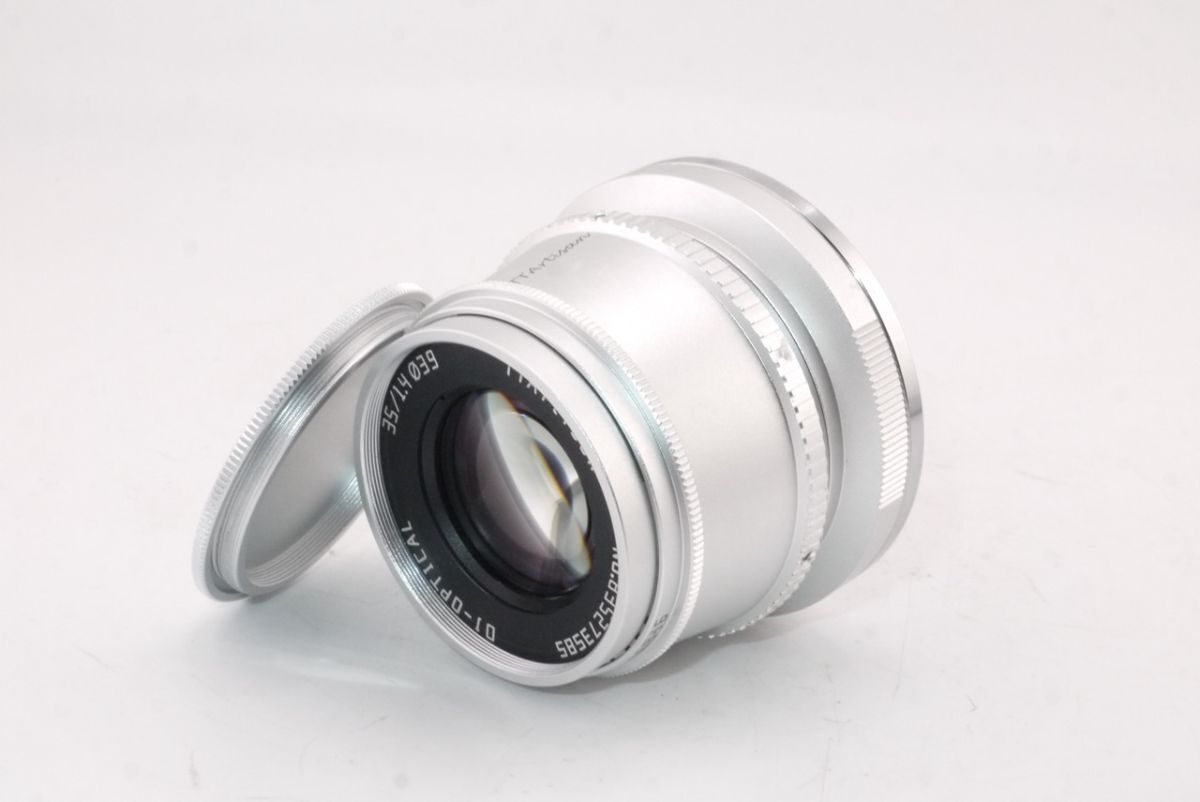 ★極上美品★銘匠光学 TTArtisan DJ-OPTICAL 35mm F1.4 シルバー フジフイルム FXマウント #2691 #0044