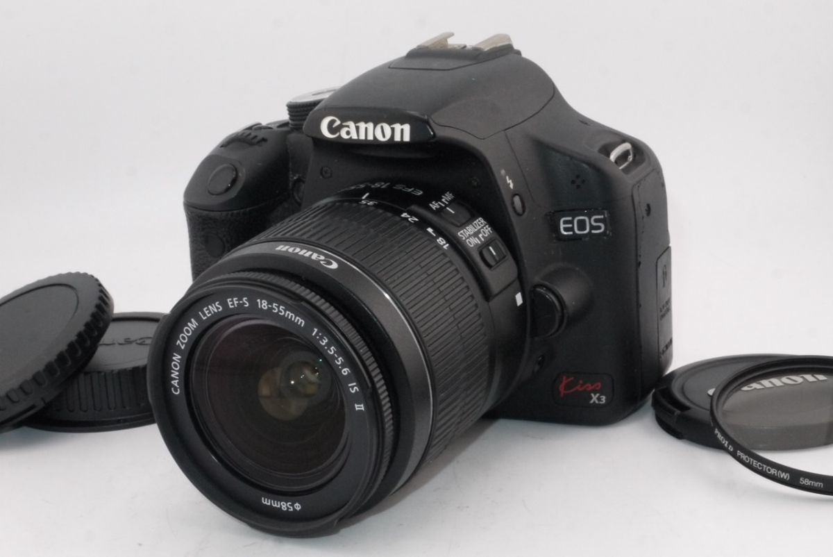 ★実用品★キヤノン CANON EOS Kiss X3 ＋ EF-S 18-55mm F3.5-5.6 IS II ボディレンズセット #2700 #0066