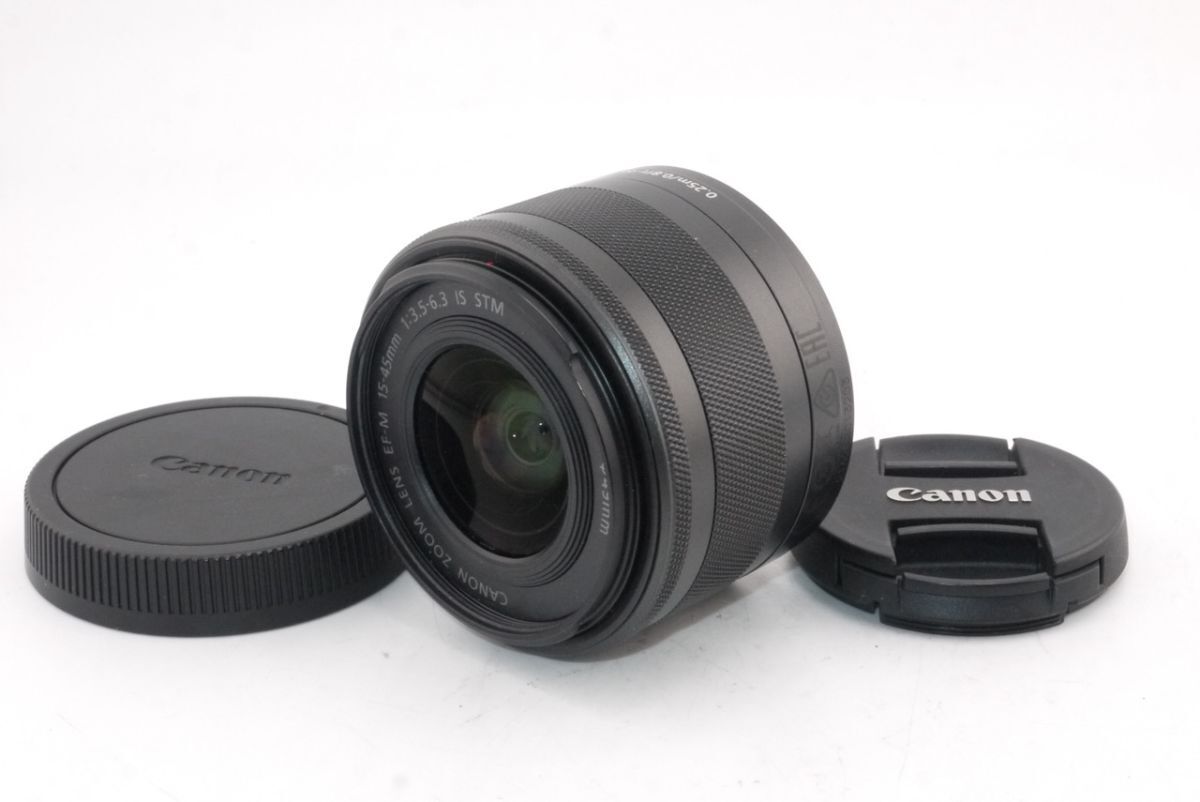 ★良品★キヤノン CANON EF-M 15-45mm F3.5-6.3 IS STM グラファイト #2715 #0033