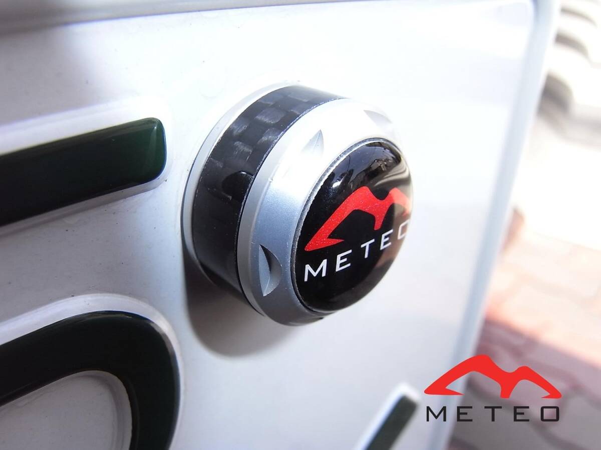 METEO ナンバーボルト キャップ ME-KAB1 カーボン アルミ 高級感 ドレスアップ フロント リア 車 カスタム カバー 盗難防止 おしゃれ mini
