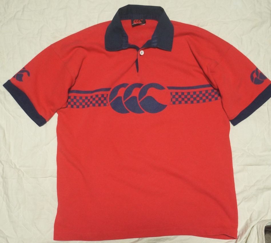 Canterburry ニュージーランド製 ラガージャージ　M　赤紺　カンタベリー　MADE IN NEW ZEALAND