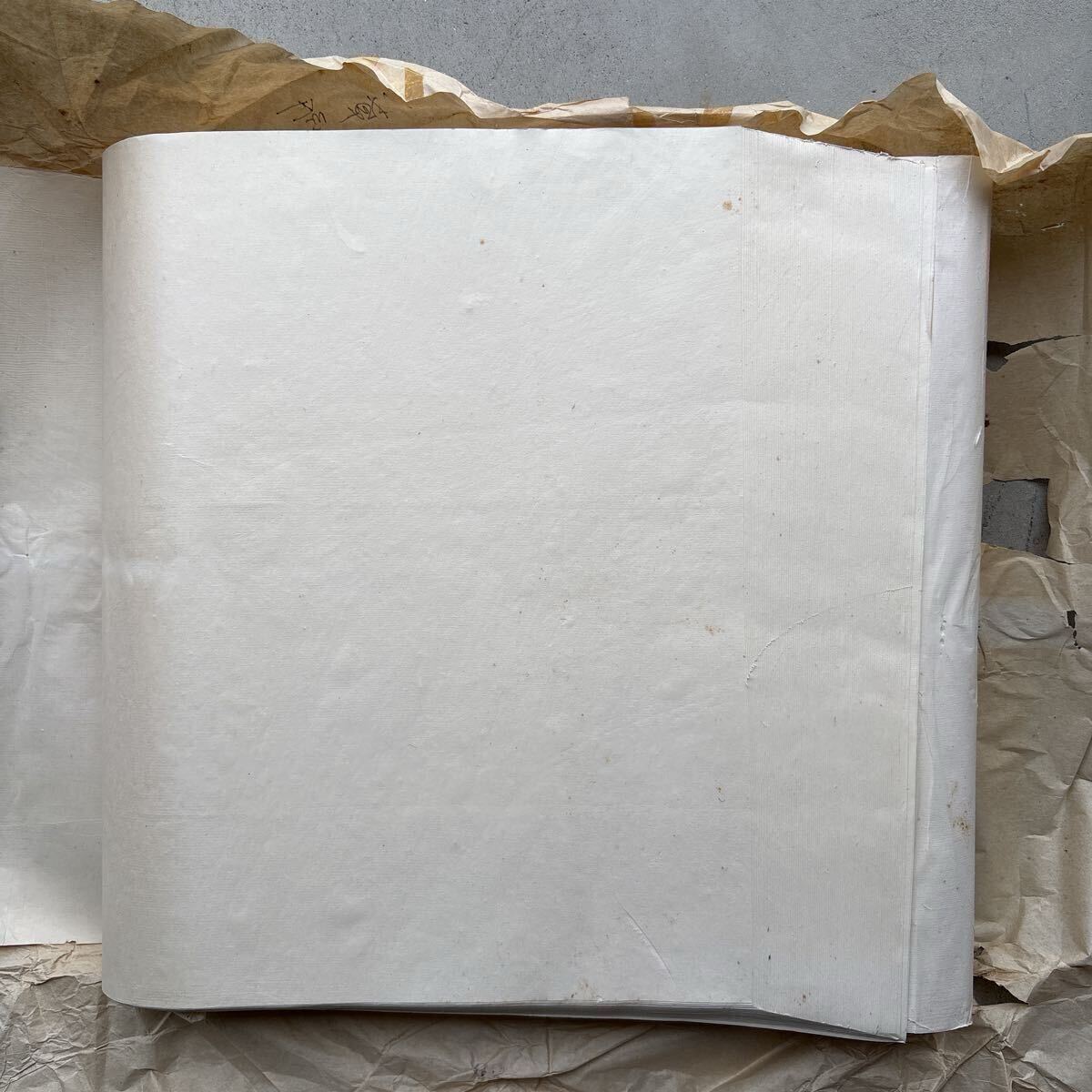 古紙 昭和50年代購入 手漉画仙紙 厚口 48×227.5cm 99枚 作品用 漢字用 画仙紙 書道用紙 和紙 半紙 唐紙 書道