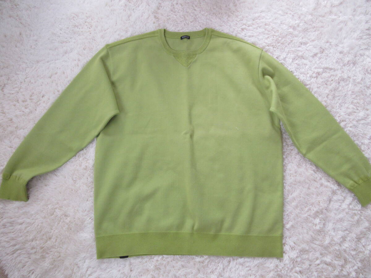 ブランド 衣類 服 DENHAM デンハム メンズ トップス ニット 黄緑 グリーン サイズ XL 男性 衣類 服 爆安 1円スタート