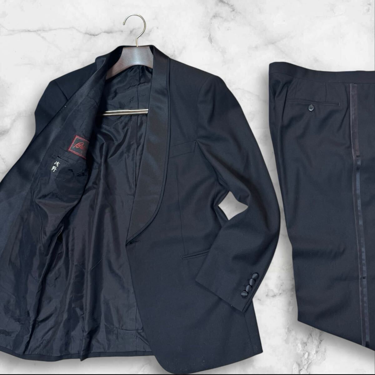 TT29 定価70万超!!Lサイズ相当!!【Brioni/ブリオーニ】 最高峰の肌触り!!! ウール100% ドレス セットアップ スーツ メンズ 別格 ブラック