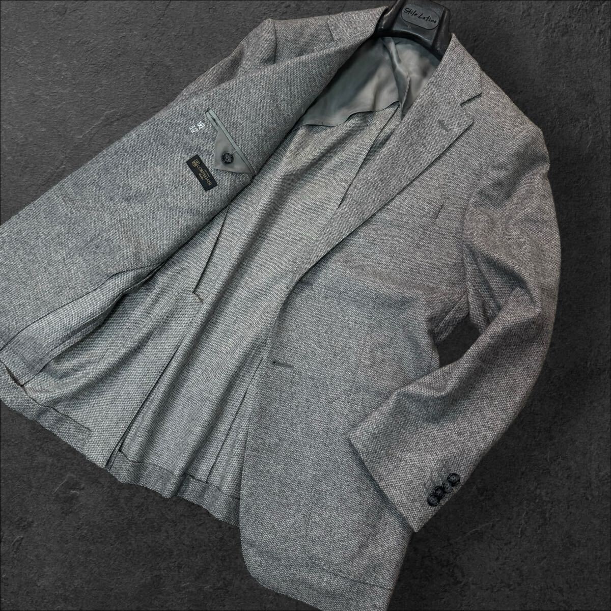 PX20 極上の着心地◎!!!クラシコ最高峰【伊】CORNELIANI/コルネリアーニ ウール＆アンゴラ カシゴラ アンコン グレー ジャケット 44 M位