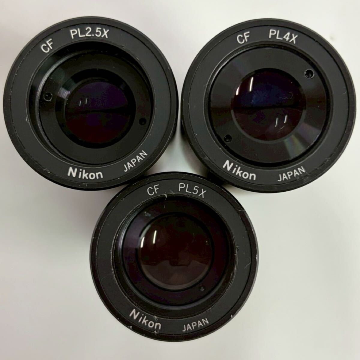 Nikon ニコン CF PL2.5 PL4X PL5X 顕微鏡用 接眼レンズ 対物レンズ 3本