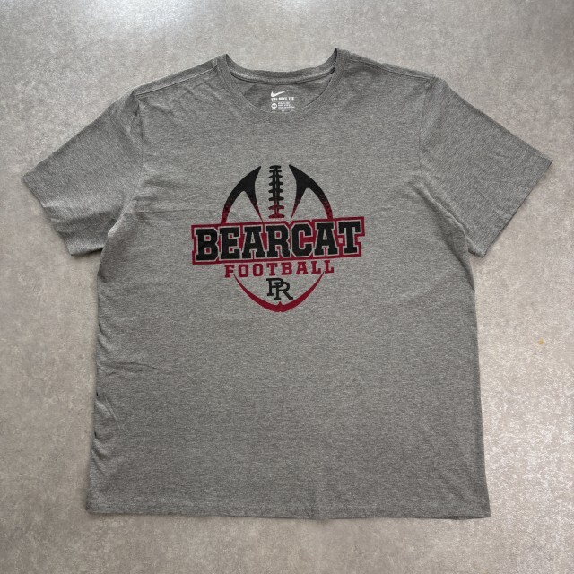 Nike ナイキ Tシャツ シンシナティ大学 ベアキャッツ フットボールチーム XXL グレー