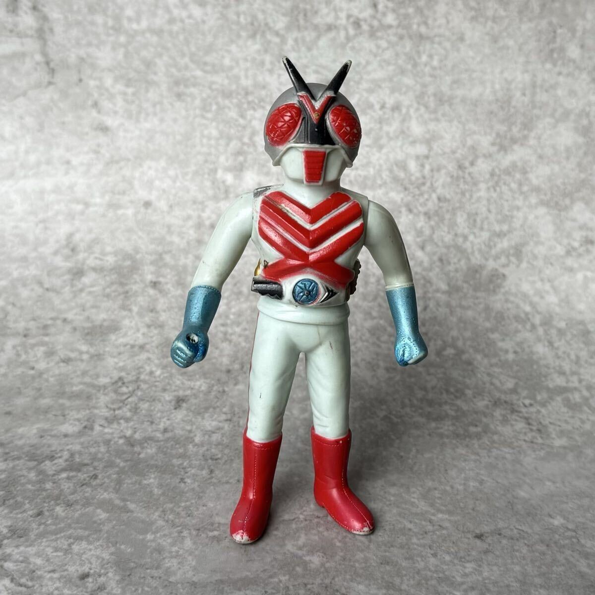 当時物 ポピー 仮面ライダーX ソフビ フィギュア / 絶版 古い 昔 玩具 ミニソフビ ヴィンテージ ソフビ人形 ブルマァク ミニサイズ